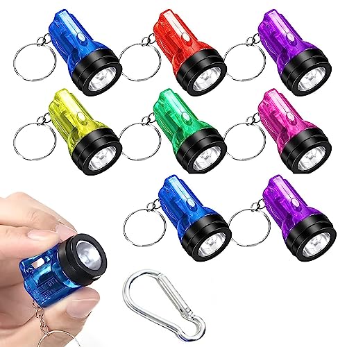 Mini LED Taschenlampe Mini Taschenlampe Schlüsselanhänger 8 Stück LED...